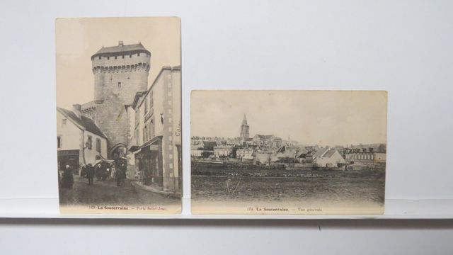 La Souterraine : Lot de 2cpa. Porte Saint-Jean (AAA 169), B.E., c...