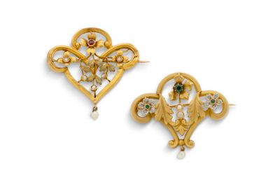 Broche pendentif et pendentif élément de broche “Art Nouveau…