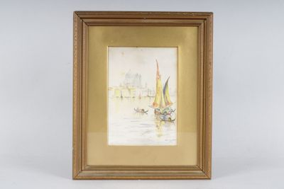 Venise : petite aquarelle signée Vera K.