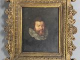 a painting of a man with a beard in a gold frame