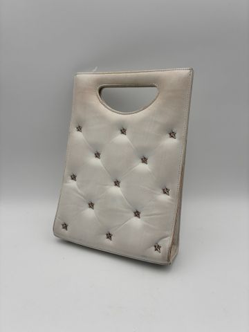 Thierry MUGLER Paris - Petit sac cuir blanc, petites étoiles port...
