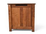 an image of a wooden cabinet with a drawer on top of it