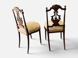 pair of george iv style mahogany chairs