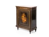 une image représentant une petite armoire ornée d'un motif floral