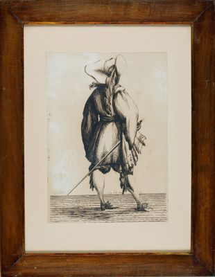an image of a drawing of a man with a sword in his hand