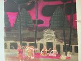 a picture of a painting of a group of people on a stage