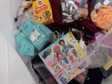 a plastic bag filled with toys and other items
