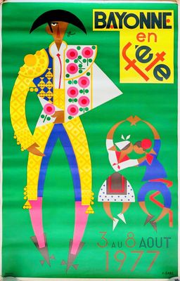 a poster advertising the bayonnee en fes show in paris