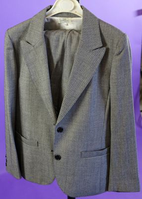 TED LAPIDUS Tailleur jupe à motif pied-de-poule noir et blan… - Photo 1