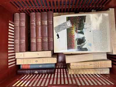 Mannette de livres reliés et brochés : Marcel Pagnol, Antimé…