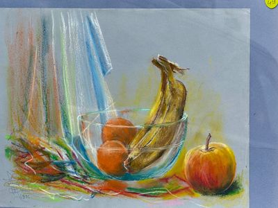 Nature morte aux bananes, pastel
