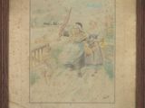 an old picture of a woman holding a child in her arms