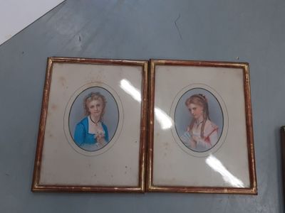Dessin bordelais et Blaye Portraits de femmes, encadrés