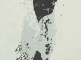a black and white photo of a person on a snowboard