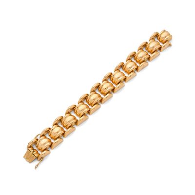 an 18k gold bracelet, by cartier
