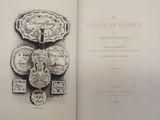 an open book with a drawing of a clock on it