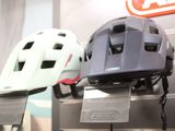 two helmets that are on display in a store