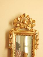PAIRE D'APPLIQUES à un bras de lumière en bois et stuc doré … (photo 3)