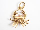 une image représentant un pendentif en forme de crabe doré sur fond blanc