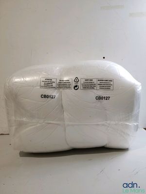 a large roll of white paper wrapped in plastic