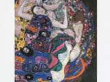 une image représentant un tableau où l'on voit deux femmes allongées sur un lit