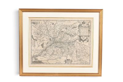une carte de la ville de Londres encadrée dans un cadre en bois