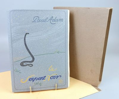 un cahier ouvert sur lequel est dessiné un serpent