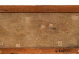 an old wooden picture frame with a picture on it