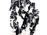 une photo en noir et blanc représentant un groupe de personnes