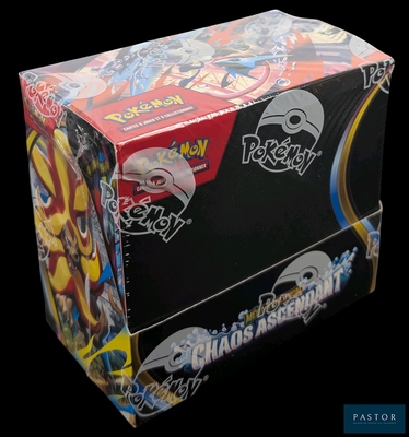 une boîte de cartes à collectionner Pokémon sur fond noir