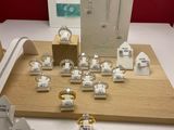 a display of jewelry on a table in a store