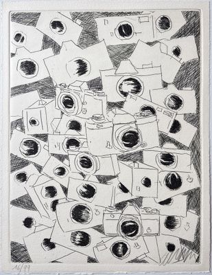 une image d'un dessin en noir et blanc d'un groupe de personnes