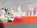 a painting of a boat in a body of water