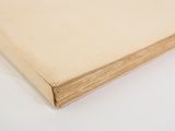 a close up of an open book on a table