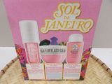 an image of a pink box containing a bottle of lotion and a bottle of lotion