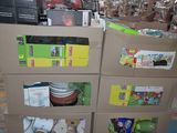 a carton full of items in a warehouse