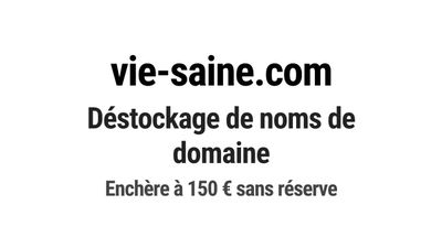 Nom de domaine vie-saine.com. Catégorie: Santé et médical.