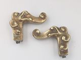 pair of antique brass door handles