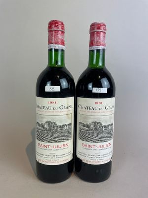 2 btls Château du Glana 1981 - Saint-Julien (ELA, capsules l…
