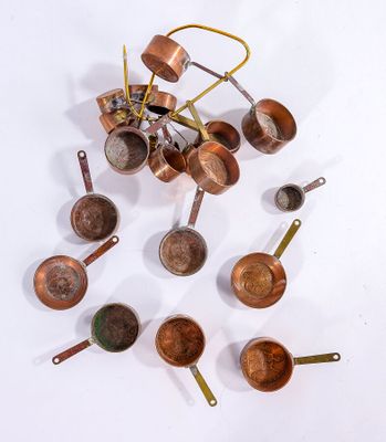 MINIATURE - Monnaies anciennes - Lot de petites casseroles e…