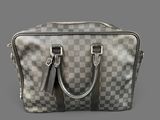 an image of a louis vuitton bag on a grey background