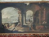 une image représentant un tableau représentant des personnes dans une cour