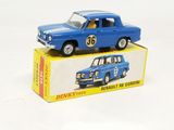 a blue toy car sitting on top of a box