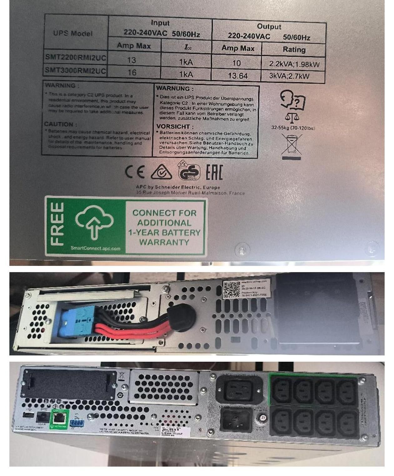 Onduleur professionnel de marque APC, modèle Smart-UPS SMT22…