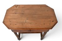 TABLE de MILIEU en bois naturel à plateau à pans coupés et b… (photo 6)