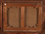 a picture of a wooden frame with a window in it