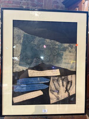 a picture of a picture of a person holding a piece of paper