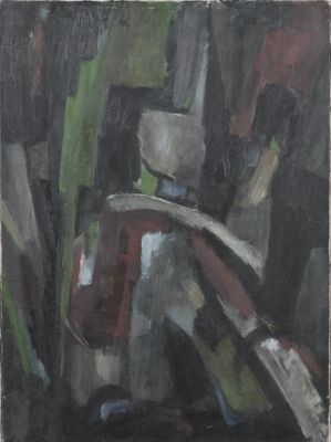 an image of a painting of a vase on a table