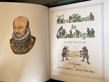 a book with a picture of a man holding a sign
