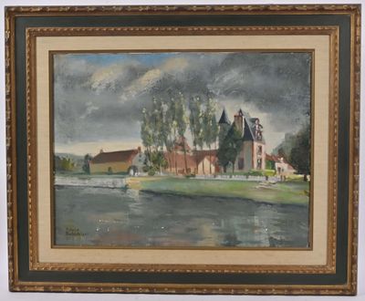 Roland BALESTRIERI (1899-1981), Senonches, 1943, Huile sur t…